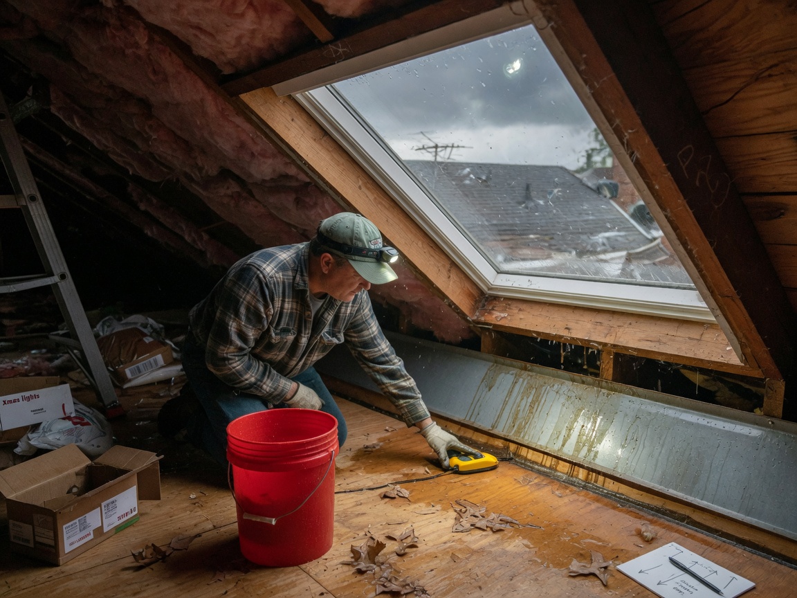 Checking Skylights for Leaks After Norman Spring Storms
